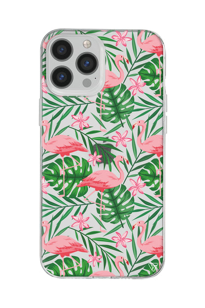 Flamingo Yard Lansman Model İçi Kadife Silikon Telefon Kılıfı