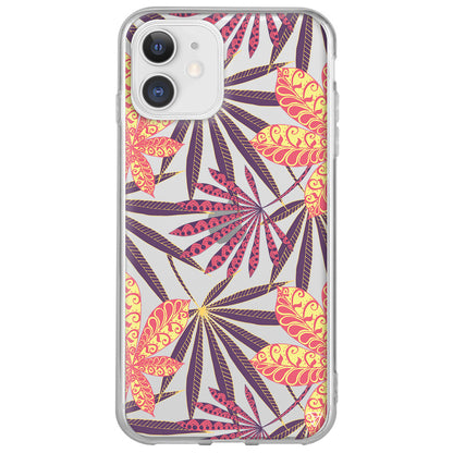 India Floral Lansman Model İçi Kadife Silikon Telefon Kılıfı