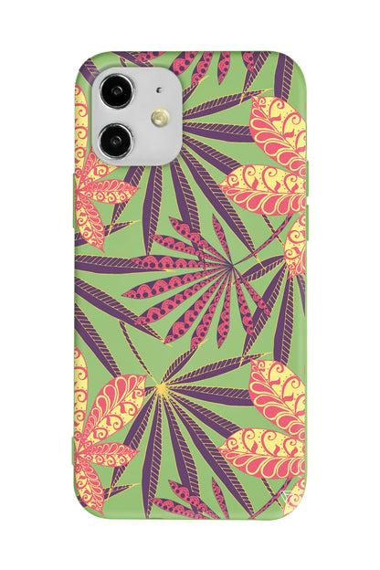 India Floral Lansman Model İçi Kadife Silikon Telefon Kılıfı