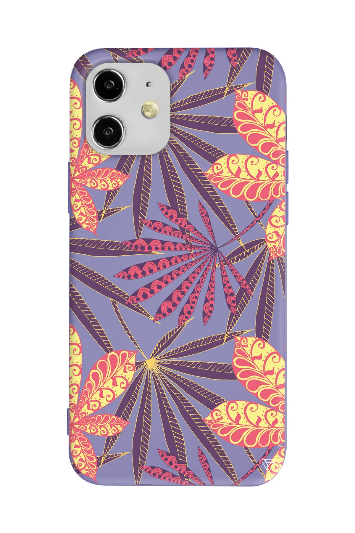 India Floral Lansman Model İçi Kadife Silikon Telefon Kılıfı