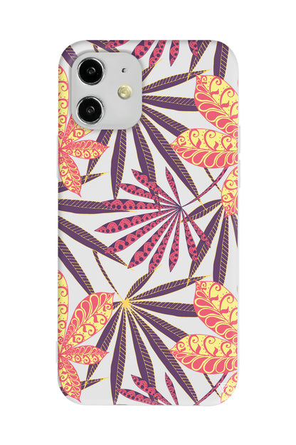 India Floral Lansman Model İçi Kadife Silikon Telefon Kılıfı