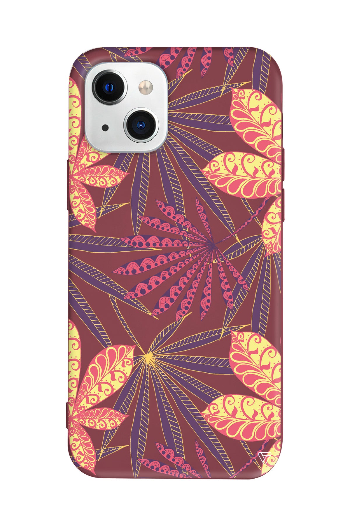 India Floral Lansman Model İçi Kadife Silikon Telefon Kılıfı – Plus Serisine Özel