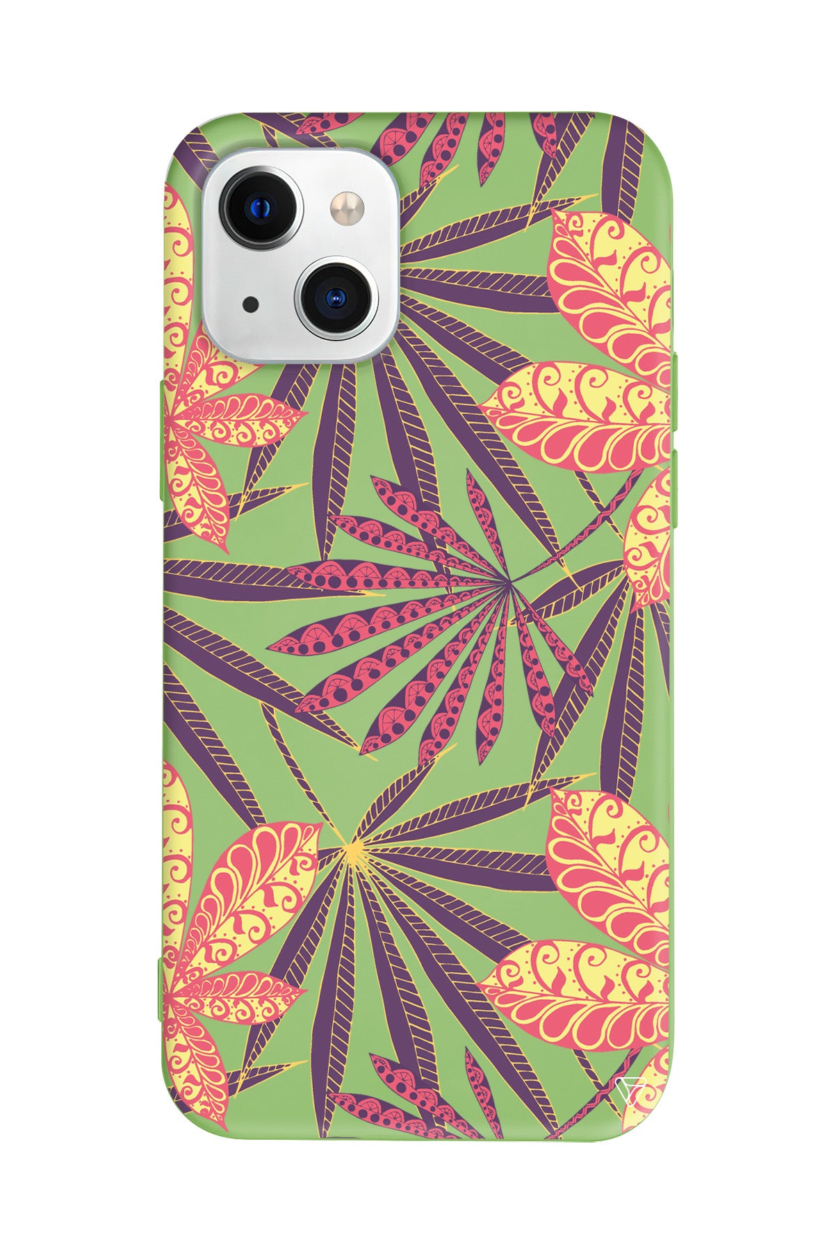 India Floral Lansman Model İçi Kadife Silikon Telefon Kılıfı