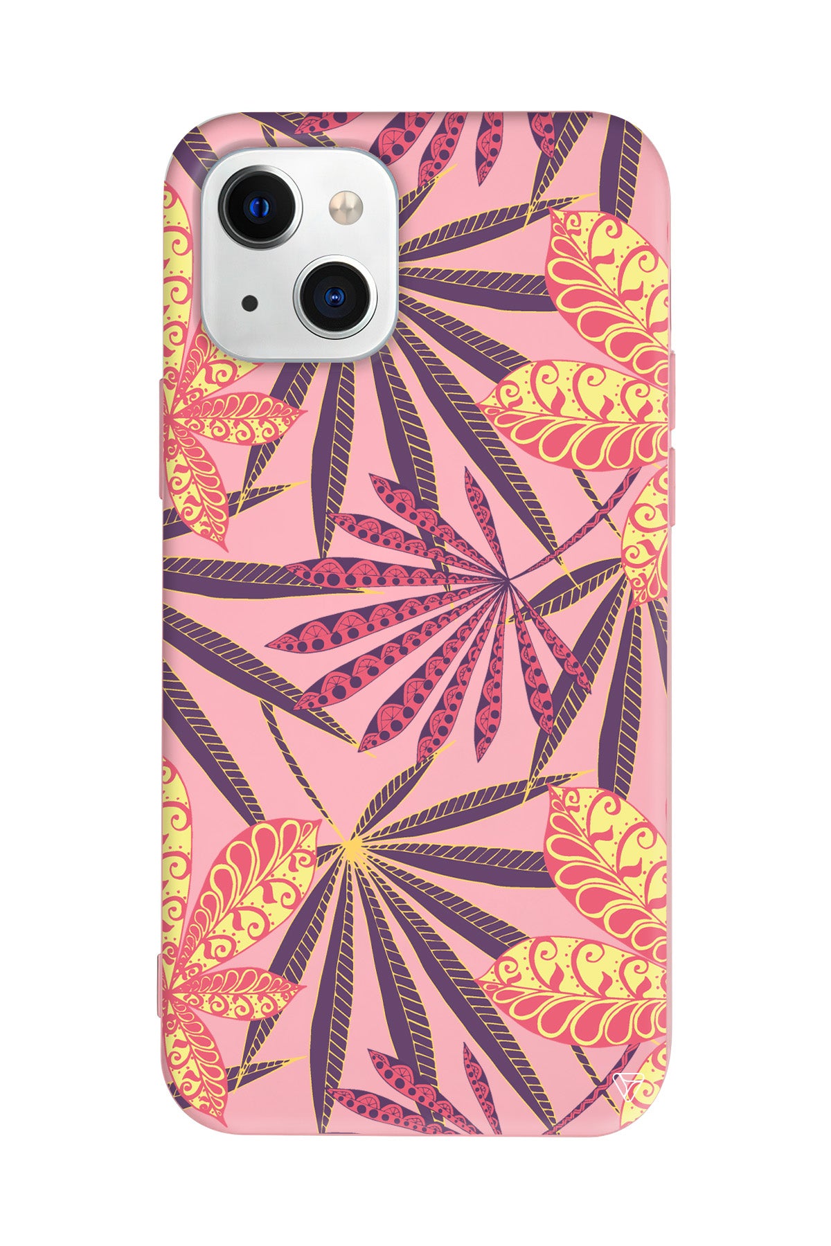 India Floral Lansman Model İçi Kadife Silikon Telefon Kılıfı – Plus Serisine Özel