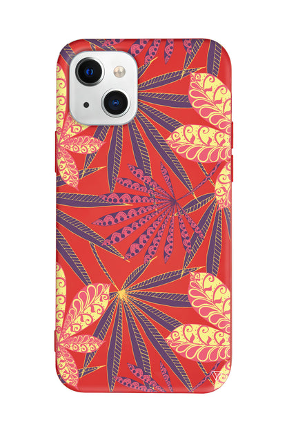 India Floral Lansman Model İçi Kadife Silikon Telefon Kılıfı – Plus Serisine Özel