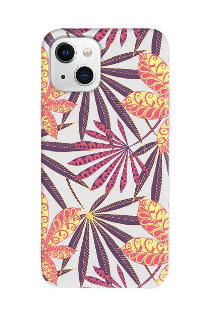 India Floral Lansman Model İçi Kadife Silikon Telefon Kılıfı