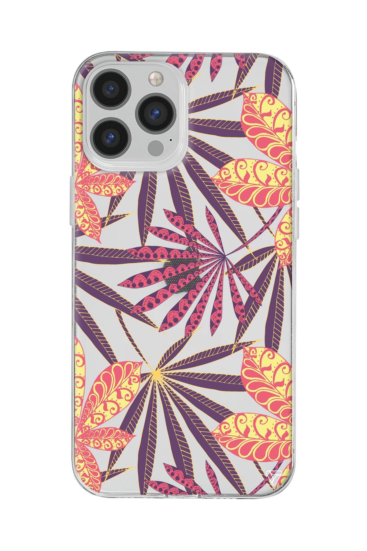 India Floral Lansman Model İçi Kadife Silikon Telefon Kılıfı