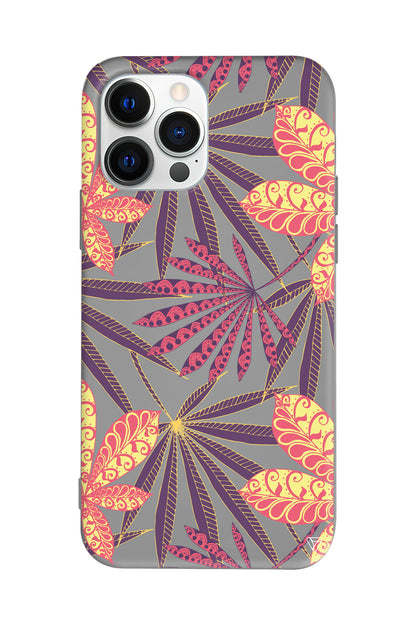 India Floral Lansman Model İçi Kadife Silikon Telefon Kılıfı