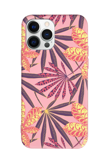 India Floral Lansman Model İçi Kadife Silikon Telefon Kılıfı