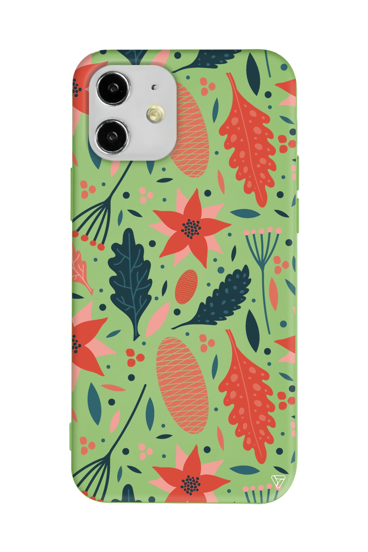 Autumn Floral Lansman Model İçi Kadife Silikon Telefon Kılıfı