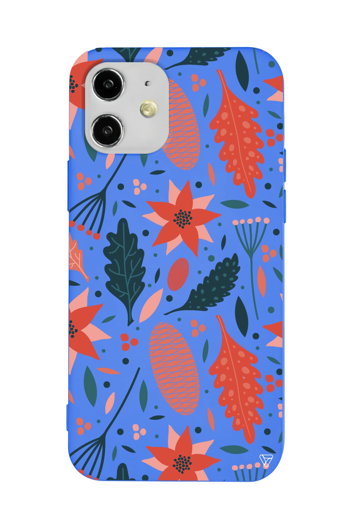Autumn Floral Lansman Model İçi Kadife Silikon Telefon Kılıfı