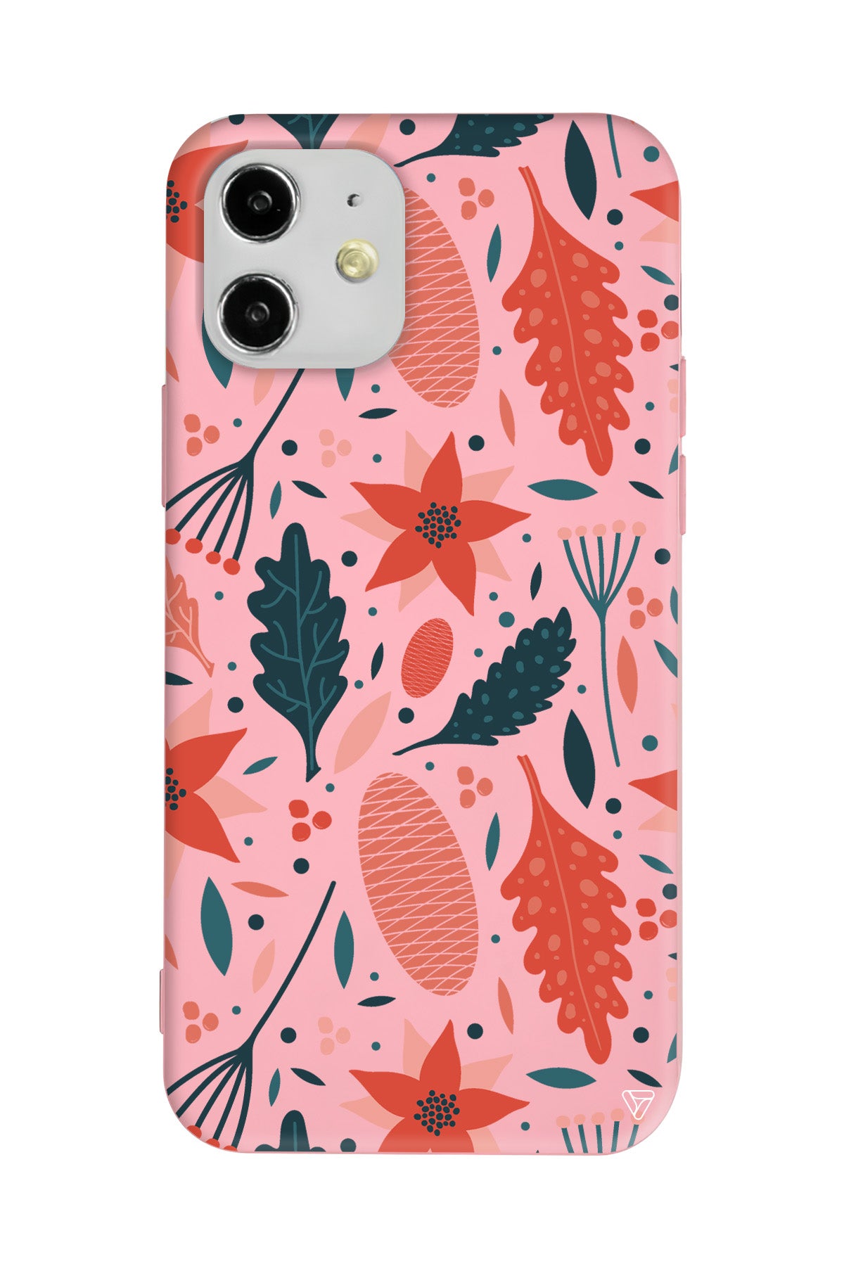 Autumn Floral Lansman Model İçi Kadife Silikon Telefon Kılıfı