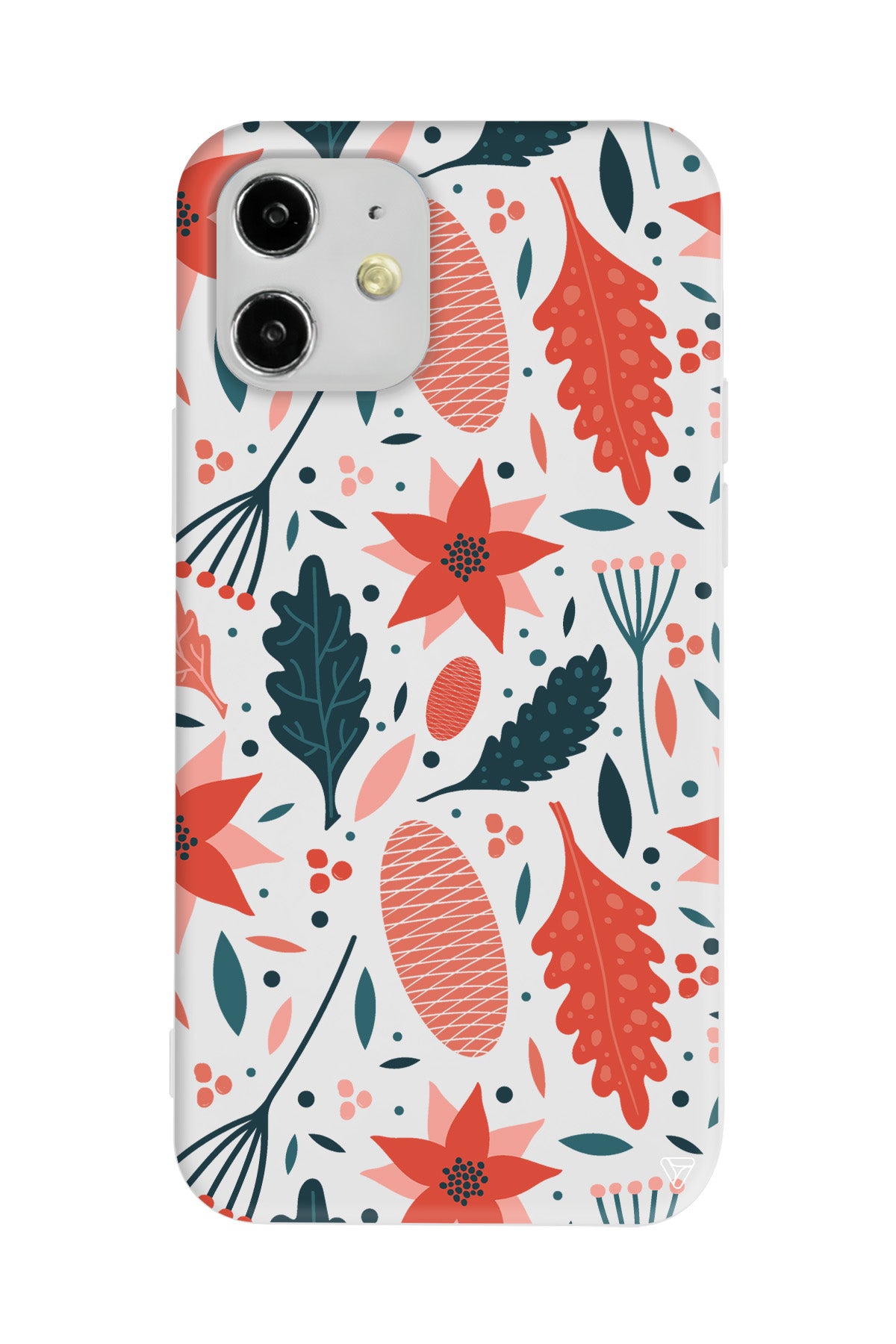 Autumn Floral Lansman Model İçi Kadife Silikon Telefon Kılıfı