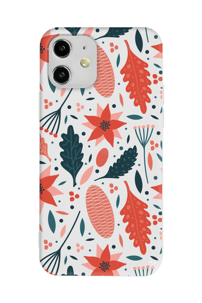 Autumn Floral Lansman Model İçi Kadife Silikon Telefon Kılıfı