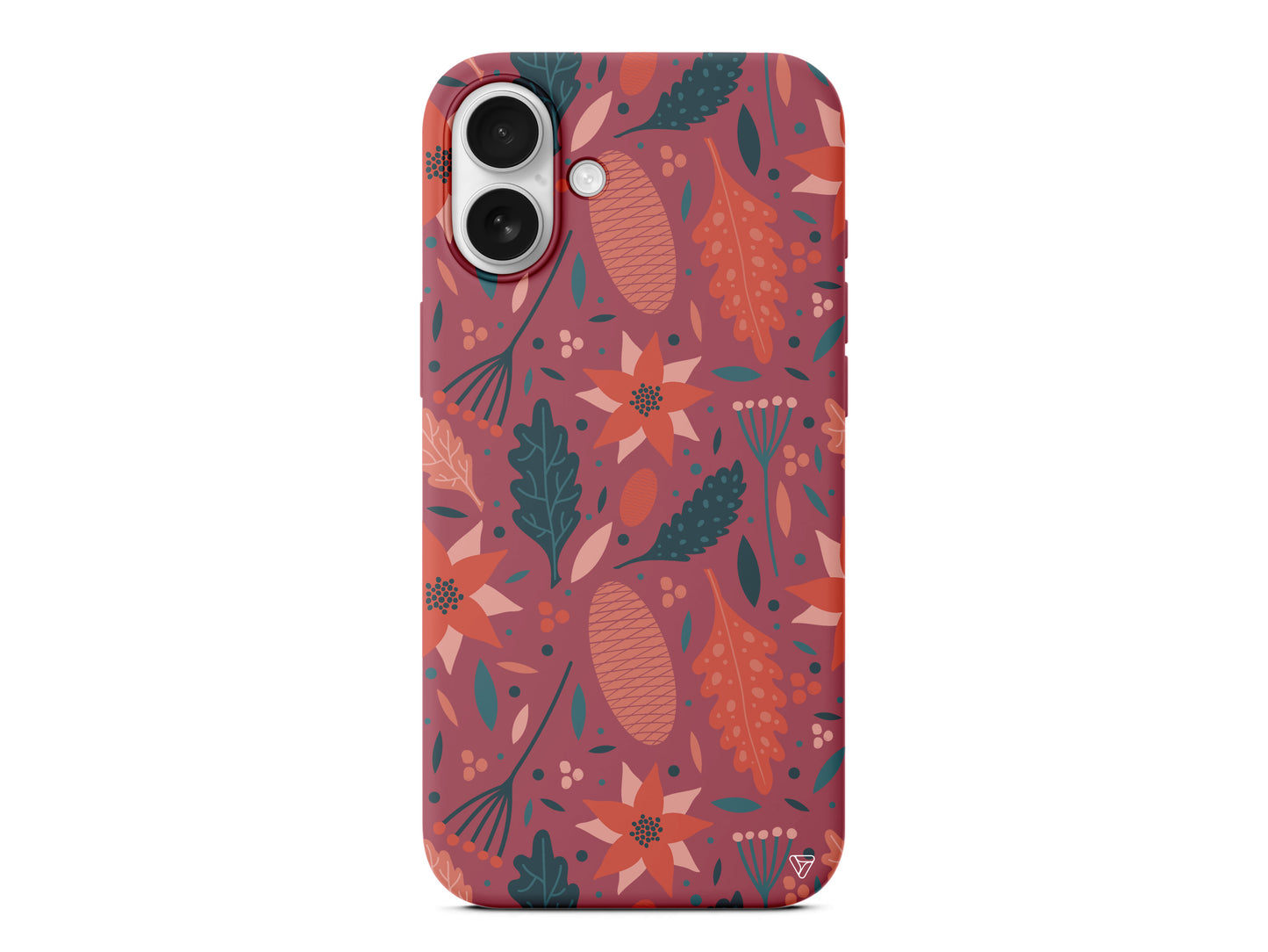 Autumn Floral Lansman Model İçi Kadife Silikon Telefon Kılıfı