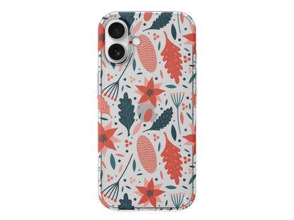 Autumn Floral Lansman Model İçi Kadife Silikon Telefon Kılıfı