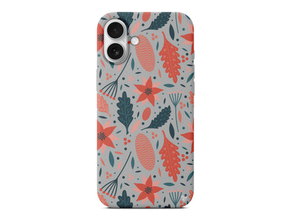 Autumn Floral Lansman Model İçi Kadife Silikon Telefon Kılıfı