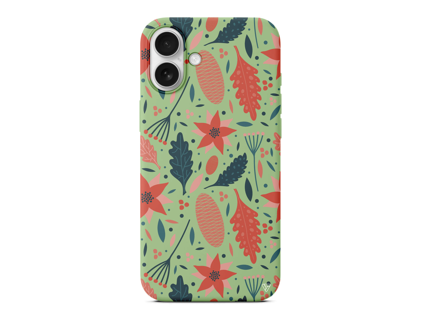 Autumn Floral Lansman Model İçi Kadife Silikon Telefon Kılıfı – Plus Serisine Özel