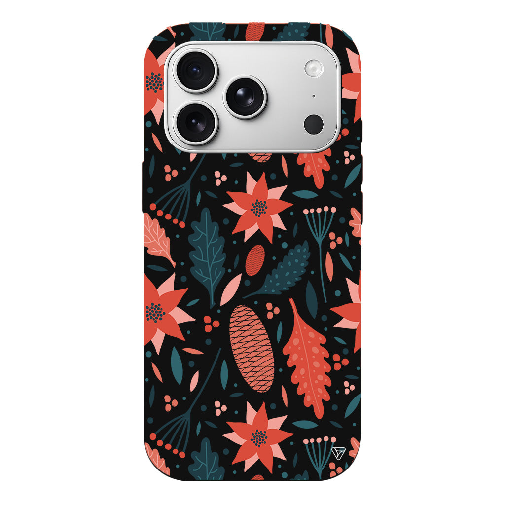 Autumn Floral Lansman Model İçi Kadife Silikon Telefon Kılıfı