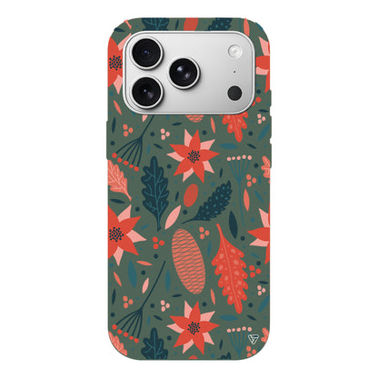 Autumn Floral Lansman Model İçi Kadife Silikon Telefon Kılıfı