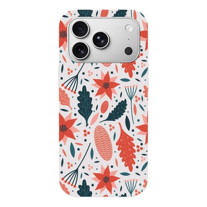 Autumn Floral Lansman Model İçi Kadife Silikon Telefon Kılıfı