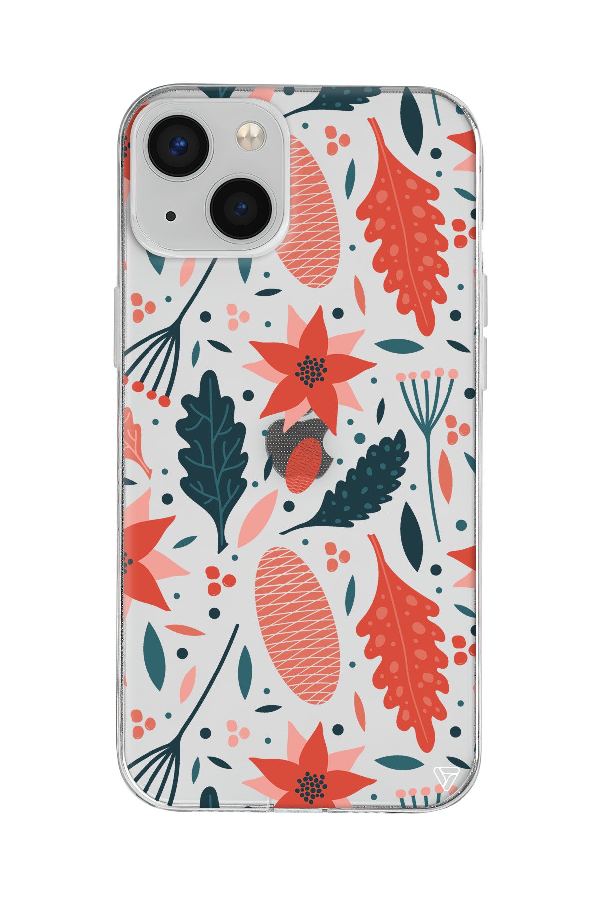 Autumn Floral Lansman Model İçi Kadife Silikon Telefon Kılıfı – Plus Serisine Özel