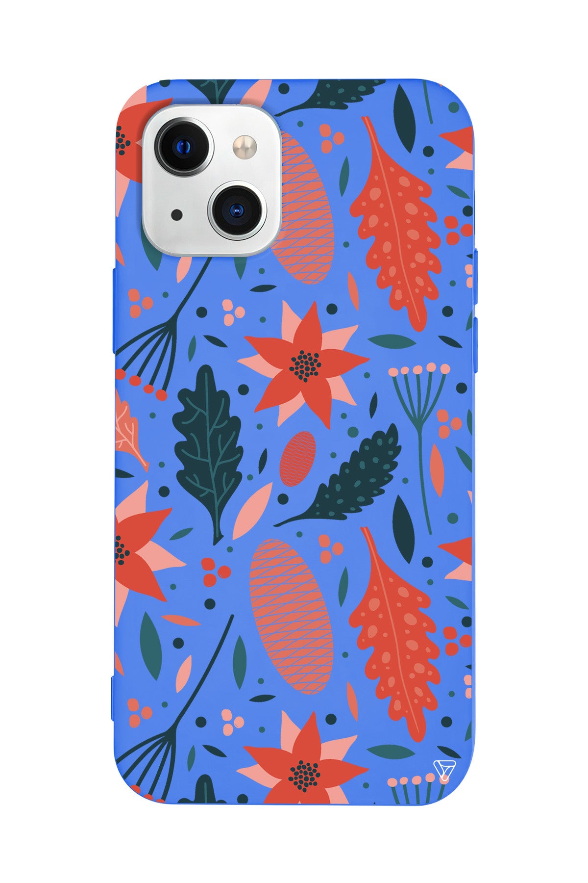 Autumn Floral Lansman Model İçi Kadife Silikon Telefon Kılıfı – Plus Serisine Özel