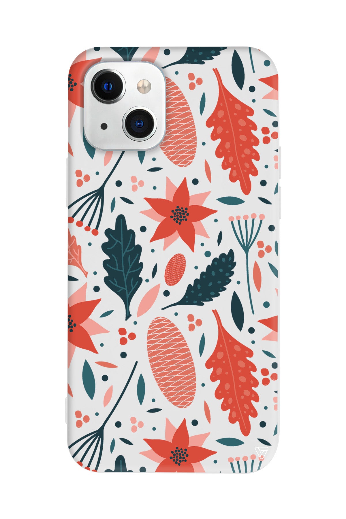 Autumn Floral Lansman Model İçi Kadife Silikon Telefon Kılıfı