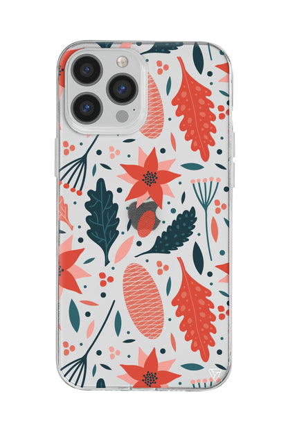 Autumn Floral Lansman Model İçi Kadife Silikon Telefon Kılıfı