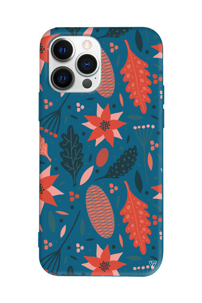 Autumn Floral Lansman Model İçi Kadife Silikon Telefon Kılıfı