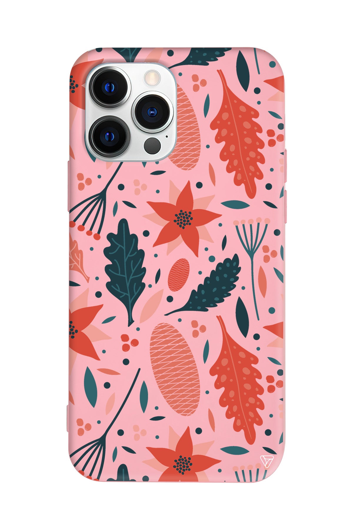 Autumn Floral Lansman Model İçi Kadife Silikon Telefon Kılıfı