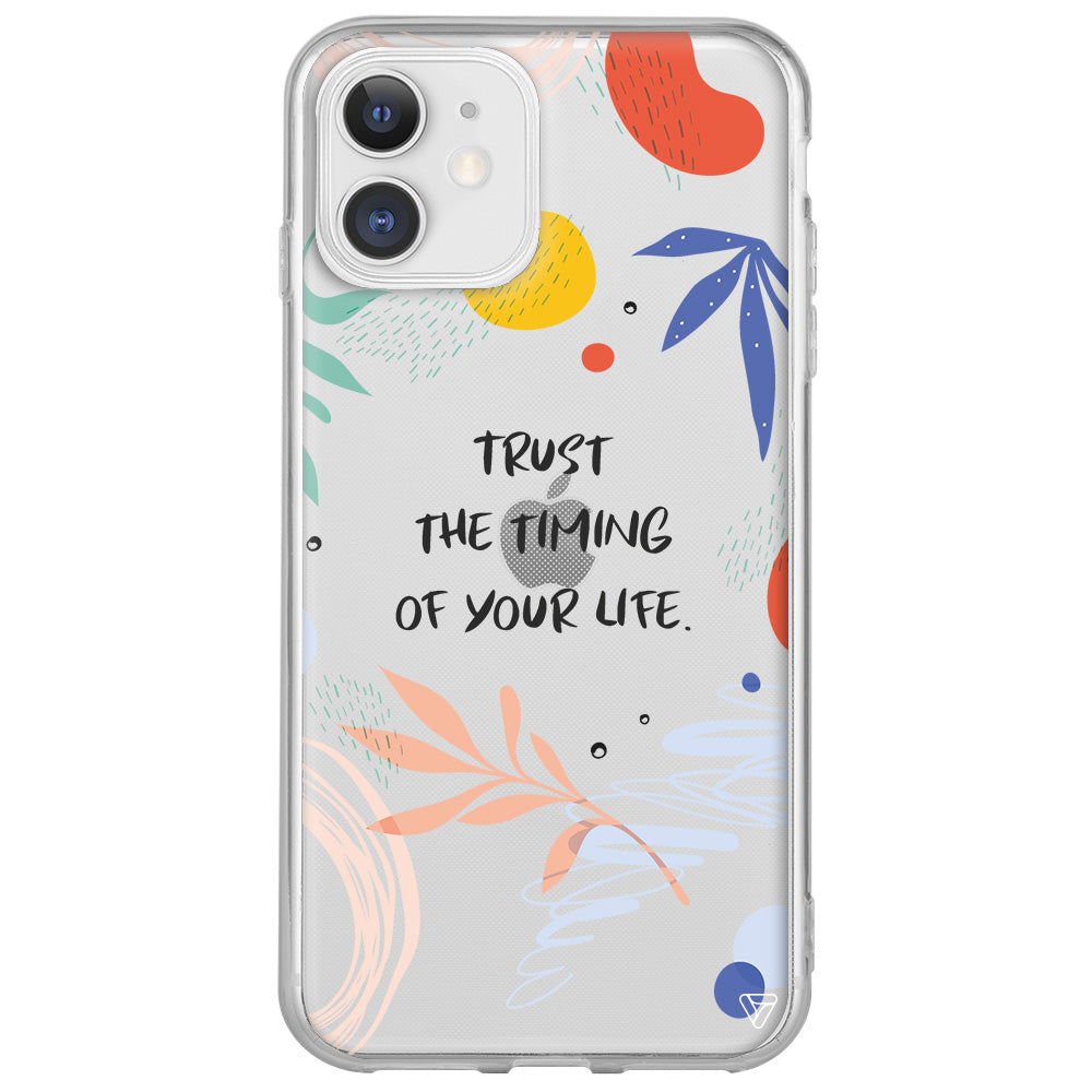 Trust The Timing Lansman Model İçi Kadife Silikon Telefon Kılıfı