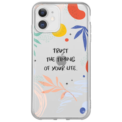 Trust The Timing Lansman Model İçi Kadife Silikon Telefon Kılıfı