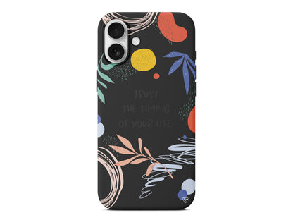 Trust The Timing Lansman Model İçi Kadife Silikon Telefon Kılıfı