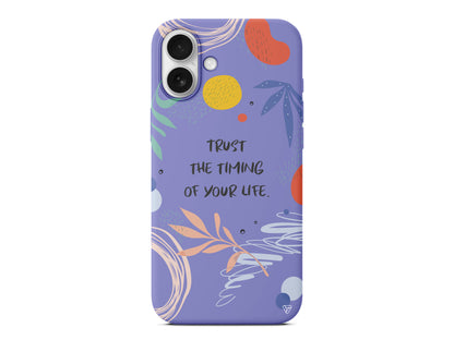 Trust The Timing Lansman Model İçi Kadife Silikon Telefon Kılıfı