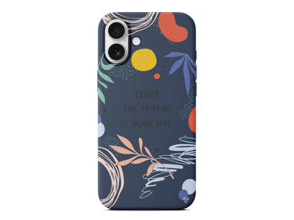 Trust The Timing Lansman Model İçi Kadife Silikon Telefon Kılıfı