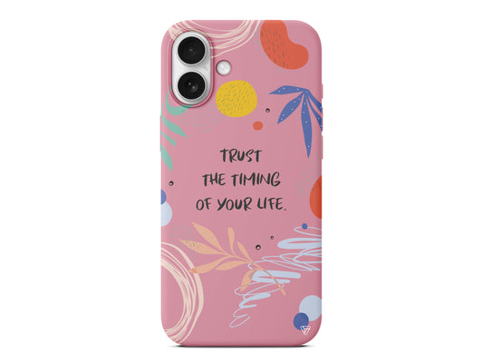 Trust The Timing Lansman Model İçi Kadife Silikon Telefon Kılıfı – Plus Serisine Özel