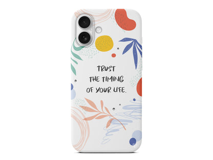 Trust The Timing Lansman Model İçi Kadife Silikon Telefon Kılıfı