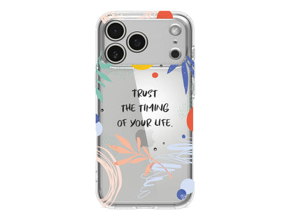 Trust The Timing Lansman Model İçi Kadife Silikon Telefon Kılıfı