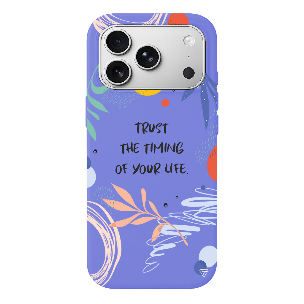 Trust The Timing Lansman Model İçi Kadife Silikon Telefon Kılıfı