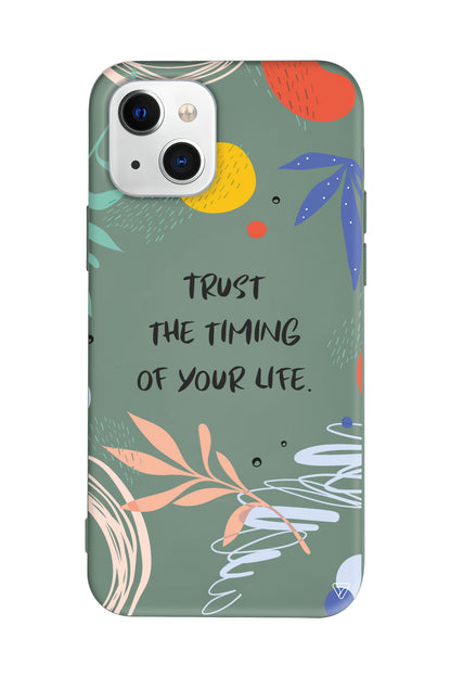 Trust The Timing Lansman Model İçi Kadife Silikon Telefon Kılıfı – Plus Serisine Özel