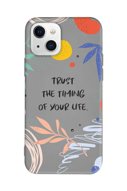 Trust The Timing Lansman Model İçi Kadife Silikon Telefon Kılıfı – Plus Serisine Özel