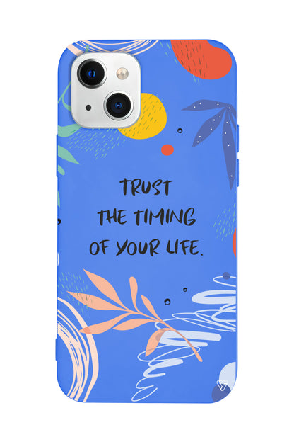 Trust The Timing Lansman Model İçi Kadife Silikon Telefon Kılıfı – Plus Serisine Özel