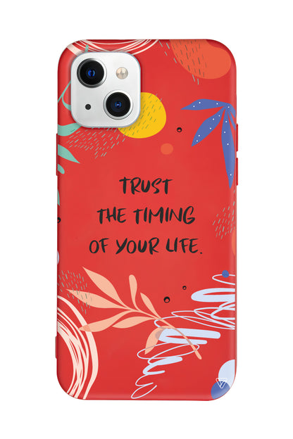 Trust The Timing Lansman Model İçi Kadife Silikon Telefon Kılıfı – Plus Serisine Özel