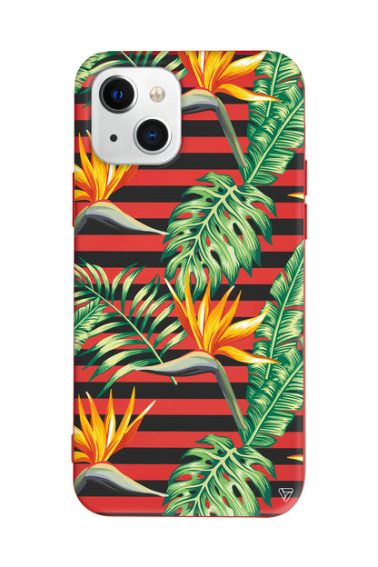 Botanic Line Lansman Model İçi Kadife Silikon Telefon Kılıfı – Plus Serisine Özel