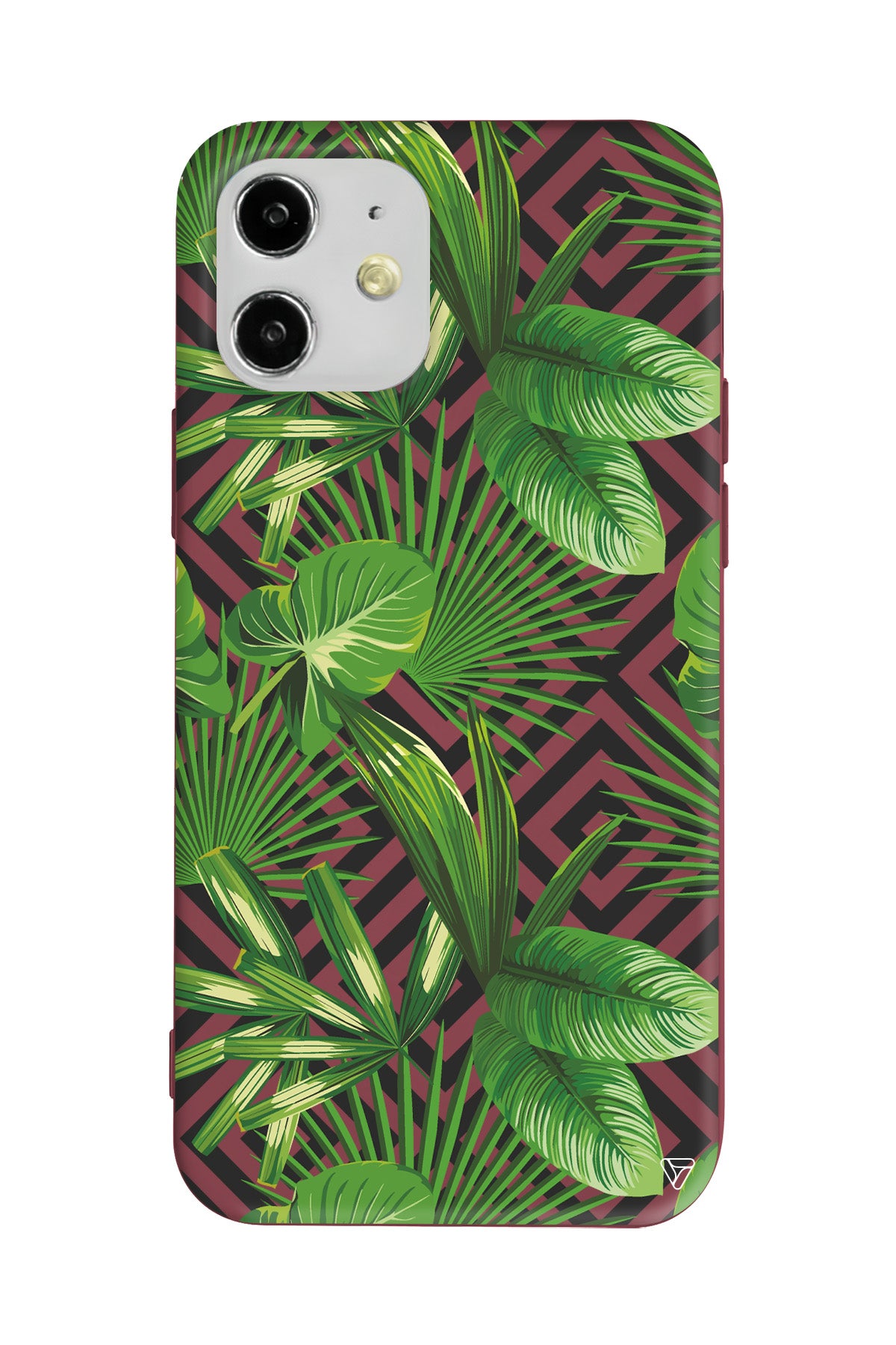 Tropik Çiçekler Lansman Model İçi Kadife Silikon Telefon Kılıfı