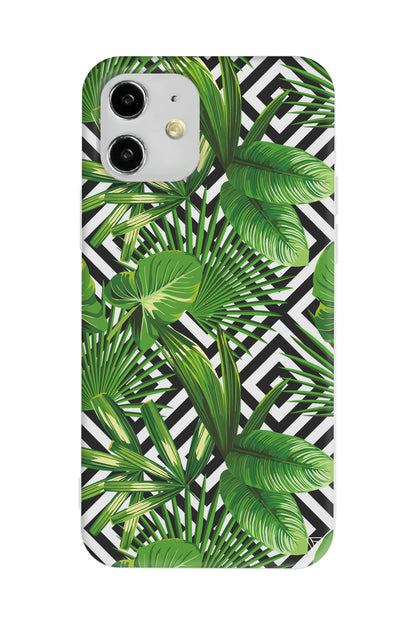 Tropik Çiçekler Lansman Model İçi Kadife Silikon Telefon Kılıfı