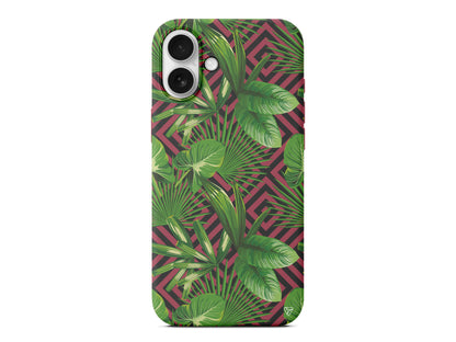 Tropik Çiçekler Lansman Model İçi Kadife Silikon Telefon Kılıfı – Plus Serisine Özel