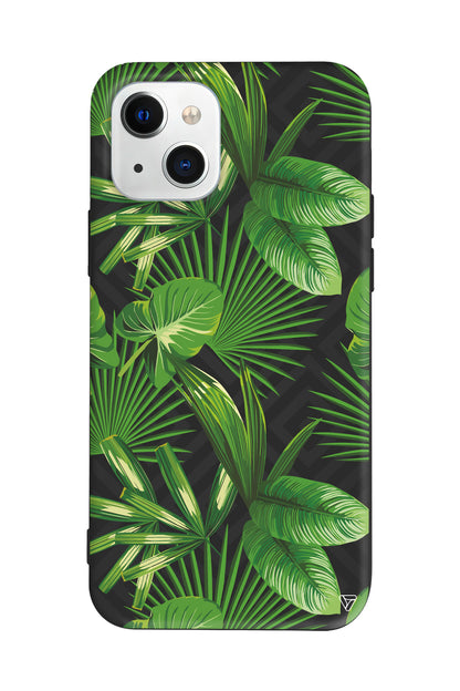 Tropik Çiçekler Lansman Model İçi Kadife Silikon Telefon Kılıfı