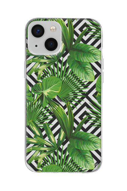 Tropik Çiçekler Lansman Model İçi Kadife Silikon Telefon Kılıfı